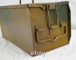 Boîte de munitions en acier camouflée Wehrmacht allemande de la Seconde Guerre mondiale Flak 88 Heer Luftwaffe Armée
