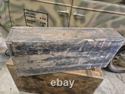 Boîte en bois de l'armée allemande très rare de la Seconde Guerre mondiale pour 12cmGr. W. 42(r), datée, estampilles du fabricant