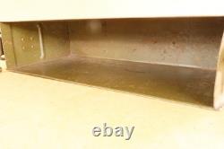 Boîte vide en acier militaire allemande de la WWII marquée MG 34-42, ancienne peinte