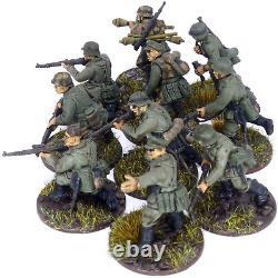 Bolt Action 28mm Infanterie de l'Armée Allemande de la Seconde Guerre Mondiale (10 Modèles Peints)