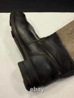 Botte d'hiver originale de l'armée allemande de la Seconde Guerre mondiale, côté gauche, en très bon état