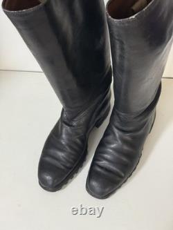 Bottes Jack authentiques de la Wehrmacht de la Seconde Guerre mondiale, officiers de la Luftwaffe, cuir noir ancien continental