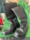Bottes &agrave; Tige De L&rsquo;arm&eacute;e Allemande Knobelbecher En Cuir Noir Avec Semelles En Caoutchouc Us 11 1/2