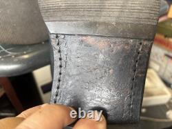 Bottes à tige de l’armée allemande Knobelbecher en cuir noir avec semelles en caoutchouc US 11 1/2