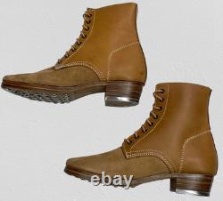 Bottes basses en cuir de combat allemandes M43 M1943 de la Seconde Guerre mondiale
