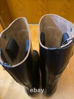 Bottes d’armée allemandes style Seconde Guerre mondiale Knobelbecher en cuir noir semelles US 10 EUR 43