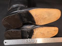 Bottes d’équitation en cuir noir pour officiers de la Wehrmacht de l’armée allemande de la Seconde Guerre mondiale, grande taille, souples