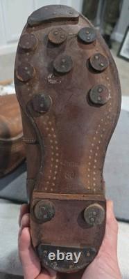 Bottes d’hiver raccourcies de sentinelle de l’armée allemande de la Seconde Guerre mondiale, Wehrmacht, marquées du fabricant, d’origine