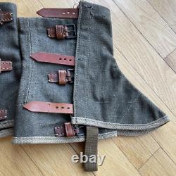 Bottes de légionnaires de montagne de l'Armée allemande Wehrmacht de la Seconde Guerre mondiale Gaiters Gebirgs