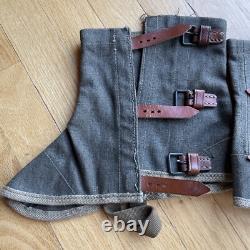 Bottes de légionnaires de montagne de l'Armée allemande Wehrmacht de la Seconde Guerre mondiale Gaiters Gebirgs