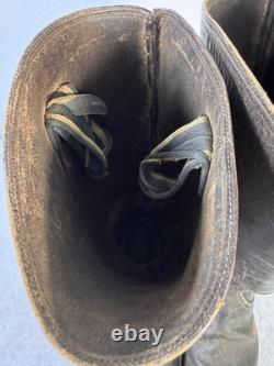 Bottes de marche originales de l'armée allemande de la Seconde Guerre mondiale avec semelles à clous, taille 11