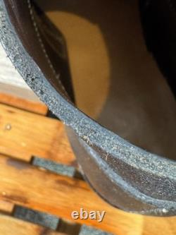 Bottes de tranchée basses vintage pour hommes de la WWII, taille 11.5 E, en cuir suédé ciré