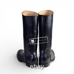 Bottes en cuir d’officier allemand de la Seconde Guerre mondiale, reproduction de bottes d’équitation Offizierstiefel, toutes tailles