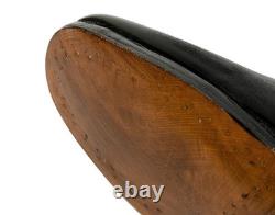 Bottes en cuir d'officier allemand de la WWII WW2, semelle en cuir et talon en fer