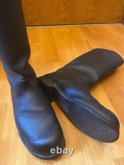 Bottes en cuir style armée allemande de la Seconde Guerre mondiale Knobelbecher semelles en cuir US 11 EUR 44 UK 10