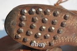 Bottines de combat allemandes originales de la Seconde Guerre mondiale, courtes et montantes à la cheville