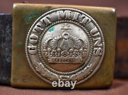 Boucle de ceinture allemande de la WWI et WWII 'Gott mit uns' art militaire de vétéran de tranchée