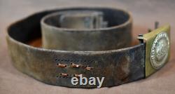 Boucle de ceinture allemande de la WWI et WWII 'Gott mit uns' art militaire de vétéran de tranchée