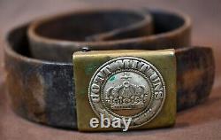 Boucle de ceinture allemande de la WWI et WWII 'Gott mit uns' art militaire de vétéran de tranchée