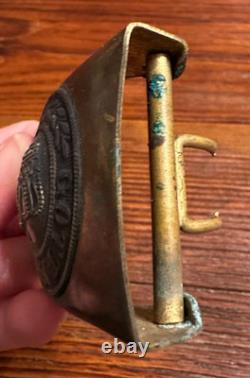 Boucle de ceinture militaire antique de l’armée allemande prussienne avec la devise Gott Mit Uns de la Seconde Guerre mondiale