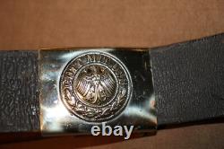 Boucle de ceinture originale rare de l'armée allemande Reichswehr pré-2e guerre mondiale (1919-1936) avec ceinture en cuir
