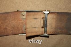 Boucle de ceinture originale rare de l'armée allemande Reichswehr pré-2e guerre mondiale (1919-1936) avec ceinture en cuir