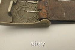 Boucle de ceinture rare de l'armée allemande Reichsheer de Weimar avant la Seconde Guerre mondiale de 1935 avec languette en cuir
