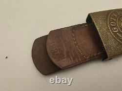 Boucle de ceinture rare de l'armée allemande Reichsheer de Weimar avant la Seconde Guerre mondiale de 1935 avec languette en cuir