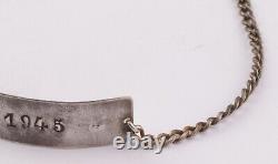 Bracelet en croix de fer allemande 1945 Allemagne Seconde Guerre mondiale en argent sterling 835 Armée 1939