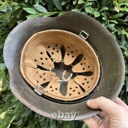 CASQUE COMBAT EN ACIER M42 DE L'ARMÉE ALLEMANDE DE LA WWII WW2 ORIGINAL