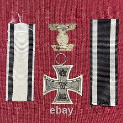 CROIX DE FER DEUXIÈME CLASSE DE L'ARMÉE IMPÉRIALE ALLEMANDE DE LA PREMIÈRE GUERRE MONDIALE 100% ORIGINAL AVEC RUBANS