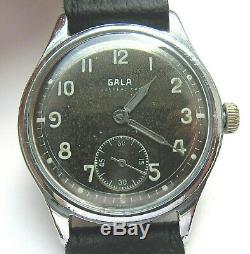 Cal Gala Dh. 2643 Wristwatch Armée Allemande Wehrmacht De La Période Seconde Guerre Mondiale. Militaire