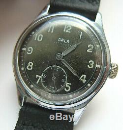 Cal Gala Dh. 2643 Wristwatch Armée Allemande Wehrmacht De La Période Seconde Guerre Mondiale. Militaire