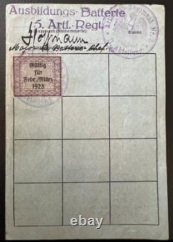 Carte d'identité rare de la Reichswehr allemande de l'armée d'origine, avant la Seconde Guerre mondiale, Truppen Ausweis, Putsch