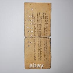 Carte de Mess de la Wehrmacht Allemande Panzerjäger Ersatz Abt. 20 Mai 1943 Document Tamponné Armée