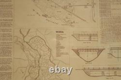 Carte militaire de l’armée allemande de 1943 – Édessa – Recto verso – OKH STDH – Seconde Guerre mondiale – Distribuée aux troupes