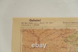 Carte militaire de l’armée allemande de 1943 – Édessa – Recto verso – OKH STDH – Seconde Guerre mondiale – Distribuée aux troupes