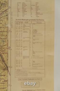 Carte militaire de l’armée allemande de 1943 – Édessa – Recto verso – OKH STDH – Seconde Guerre mondiale – Distribuée aux troupes