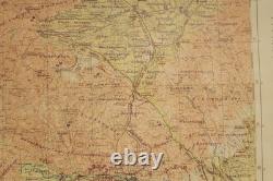 Carte militaire de l’armée allemande de 1943 – Édessa – Recto verso – OKH STDH – Seconde Guerre mondiale – Distribuée aux troupes