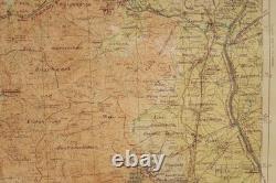 Carte militaire de l’armée allemande de 1943 – Édessa – Recto verso – OKH STDH – Seconde Guerre mondiale – Distribuée aux troupes
