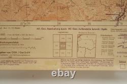 Carte militaire de l’armée allemande de 1943 – Édessa – Recto verso – OKH STDH – Seconde Guerre mondiale – Distribuée aux troupes