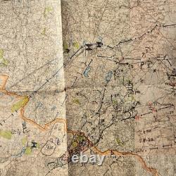 Carte tactique originale allemande de la Seconde Guerre mondiale groupe d'armée Nord Barbarossa invasion de la Lituanie