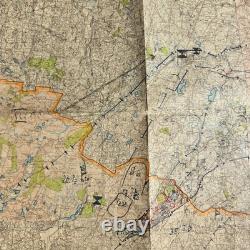 Carte tactique originale allemande de la Seconde Guerre mondiale groupe d'armée Nord Barbarossa invasion de la Lituanie