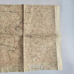 Carte tactique originale allemande de la Seconde Guerre mondiale groupe d'armée Nord Barbarossa invasion de la Lituanie