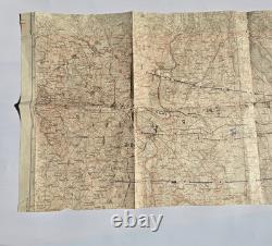 Carte tactique originale allemande de la Seconde Guerre mondiale groupe d'armée Nord Barbarossa invasion de la Lituanie