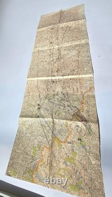 Carte tactique originale allemande de la Seconde Guerre mondiale groupe d'armée Nord Barbarossa invasion de la Lituanie