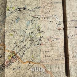 Carte tactique originale allemande de la Seconde Guerre mondiale groupe d'armée Nord Barbarossa invasion de la Lituanie