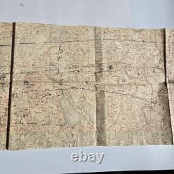 Carte tactique originale allemande de la Seconde Guerre mondiale groupe d'armée Nord Barbarossa invasion de la Lituanie