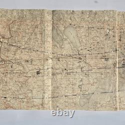 Carte tactique originale allemande de la Seconde Guerre mondiale groupe d'armée Nord Barbarossa invasion de la Lituanie