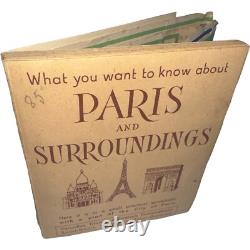 Carte touristique de Paris, France, 1942, Seconde Guerre mondiale, occupation allemande, guide SERP, militaria